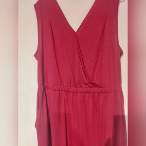 Time and Tru Red Jumpsuit